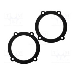 1 set x BASSER - DMMERC04 - Spacer ring, MDF, 130mm, Mercedes, impregnated, 2pcs.