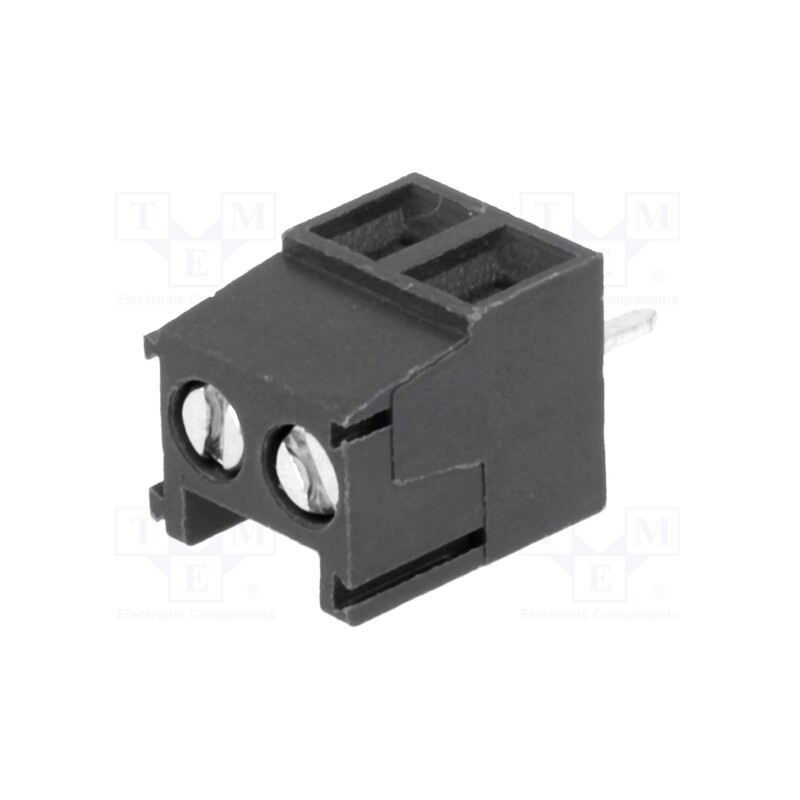 2 pcs x NINIGI - TB-3.5-P-2P-GY - PCB terminal block, angled 90°, 3.5mm, ways: 2, on PCBs, 1mm2, 12A
