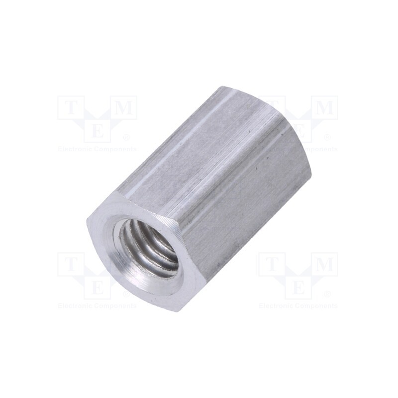 10 pcs x DREMEC - 138X12 - Screwed spacer sleeve, 12mm, Int.thread: M5, hexagonal, aluminium