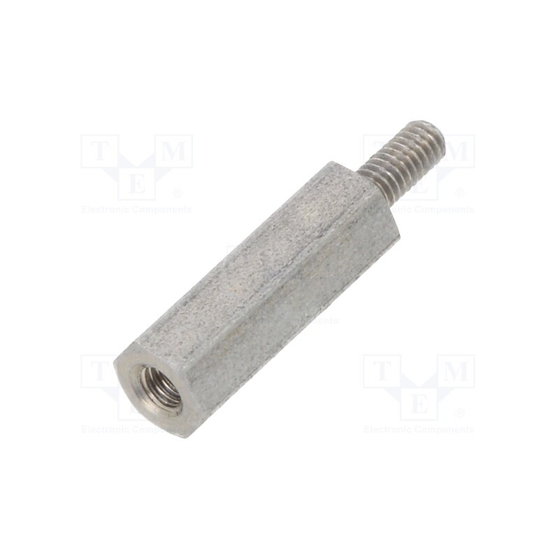 10 pcs x DREMEC - 242X15 - Screwed spacer sleeve, 15mm, Int.thread: M2,5, Ext.thread: M2,5