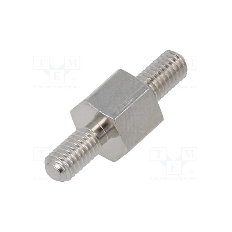 10 pcs x DREMEC - 415X05K - Screwed spacer sleeve, 5mm, Ext.thread: M3, hexagonal, brass