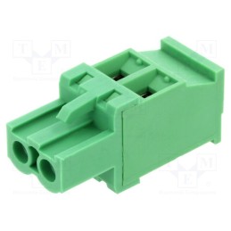 2 pcs x AMPHENOL ANYTEK - TS02515A0000G - Pluggable terminal block, 5.08mm, ways: 2, angled 90°, plug, green