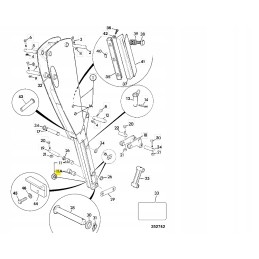 Rear arm bush for jcb 3cx 4cx 809 00176