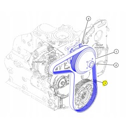 V-ribbed belt cat wheeled excavator cva