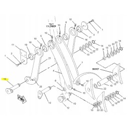 Cat backhoe loader front bucket pin