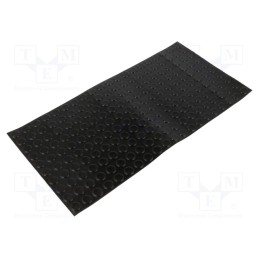 10 pcs x KEYSTONE - 781-B - Self-adhesive foot, Ø: 12.7mm, H: 1.5mm, black, polyurethane