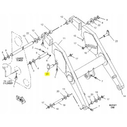 Cat cylinder mounting pin for backhoe loader