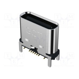 2 pcs x Global Connector Technology (GCT) - USB4145-03-0230-C - Socket, USB C, SMT, PIN: 16, vertical, top board mount, USB 2.0,
