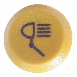 Push button switch for work lamps, round yellow