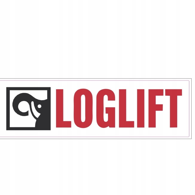 Loglift logo sticker 480x150 white