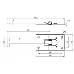 Door holder l122 element