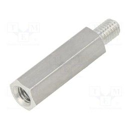 10 pcs x DREMEC - 238X25 - Screwed spacer sleeve, 25mm, Int.thread: M5, Ext.thread: M5