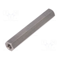 10 pcs x DREMEC - 149X65 - Screwed spacer sleeve, 65mm, Int.thread: M6, hexagonal