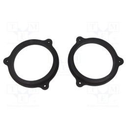 1 set x BASSER - DMOPEL06 - Spacer ring, MDF, 165mm, Opel, impregnated, 2pcs.