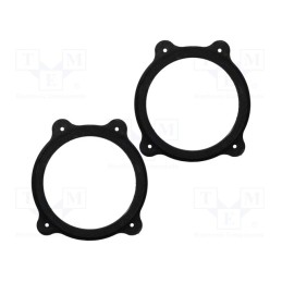 1 set x BASSER - DMBMW05 - Spacer ring, MDF, 165mm, BMW, impregnated, 2pcs.