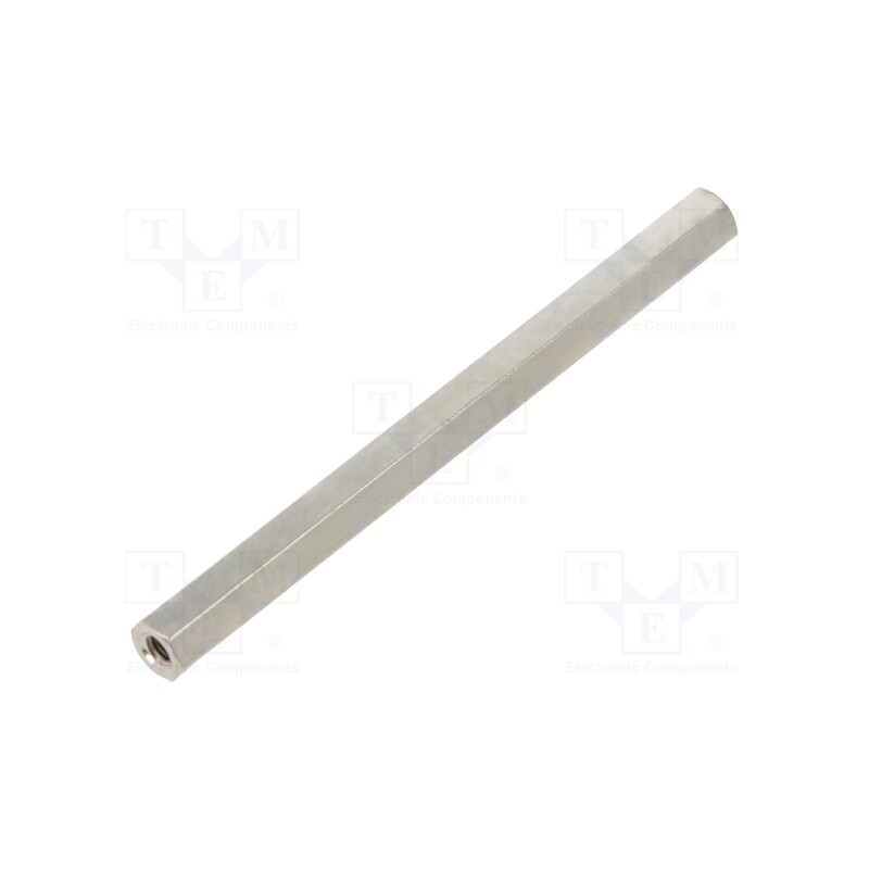 10 pcs x DREMEC - 114X70 - Screwed spacer sleeve, 70mm, Int.thread: M3, hexagonal, brass