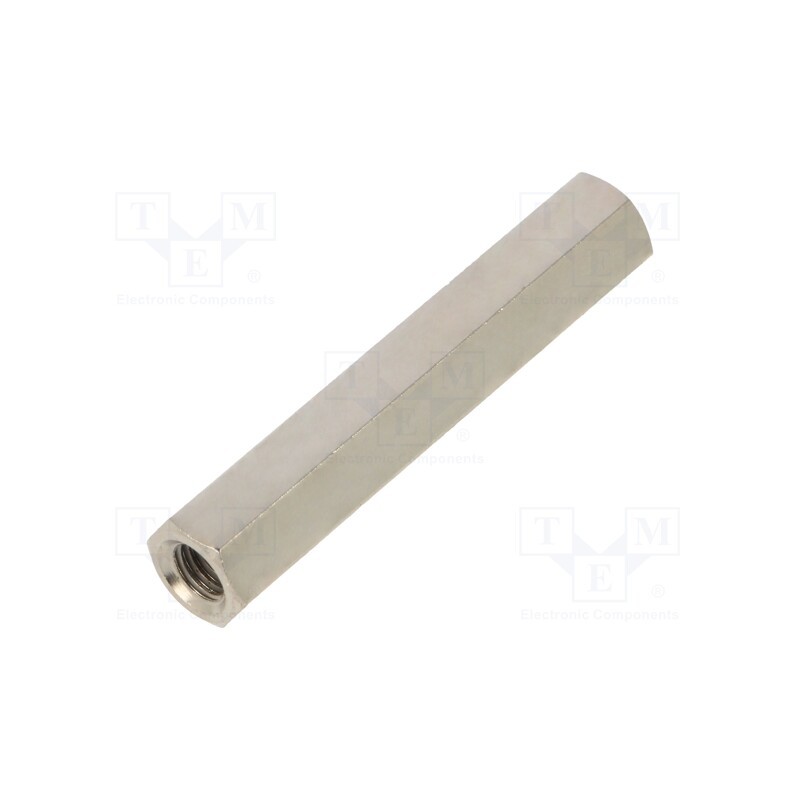 10 pcs x DREMEC - 118X45 - Screwed spacer sleeve, 45mm, Int.thread: M5, hexagonal, brass