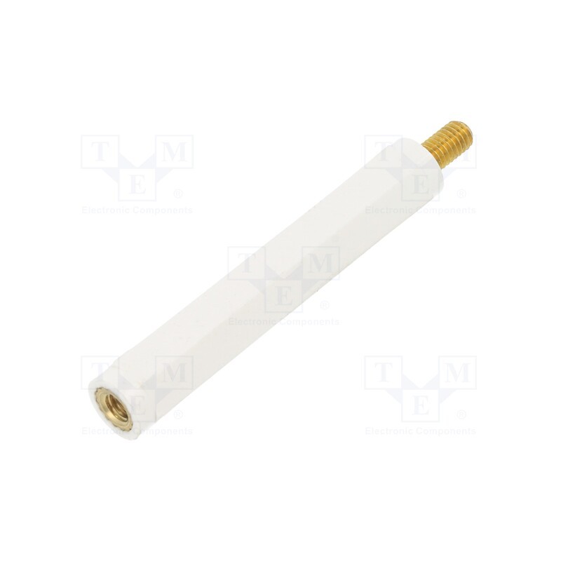 10 pcs x DREMEC - 2186X50 - Insulating sleeve, Int.thread: M4, L: 50mm, UL94V-2, Mat: polyamide