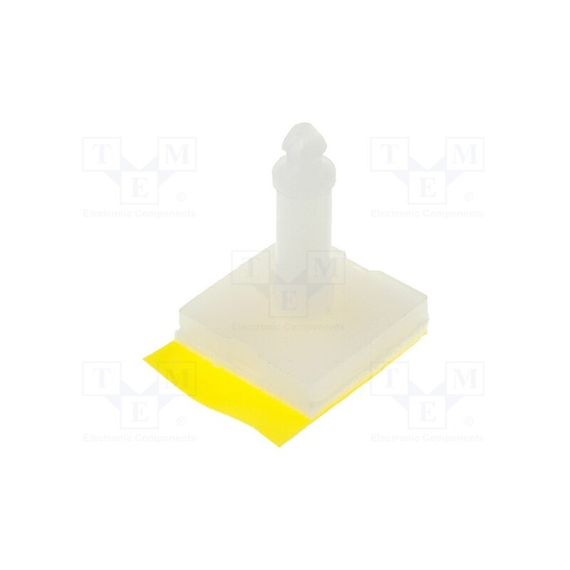 10 pcs x ESSENTRA - CBSBT-9-01A2-RT - Self-adhesive holder, polyamide, L: 14.3mm, Ø2: 2.54mm