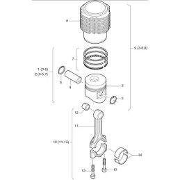 Hatz 1d60 1d81 1d90 connecting rod 01244001