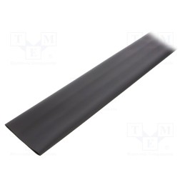 1 m x TASKER - GTM 5025 BK - Heat shrink sleeve, glueless, 2: 1, 50.8mm, L: 1m, black
