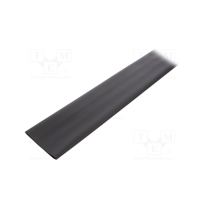 1 m x TASKER - GTM 5025 BK - Heat shrink sleeve, glueless, 2: 1, 50.8mm, L: 1m, black