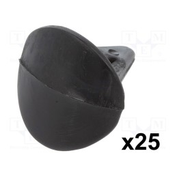 1 pcg x ROMIX - 10134 - Trim clip, 25pcs, Fiat, OEM: 7684263, L: 17.3mm, polyamide, black
