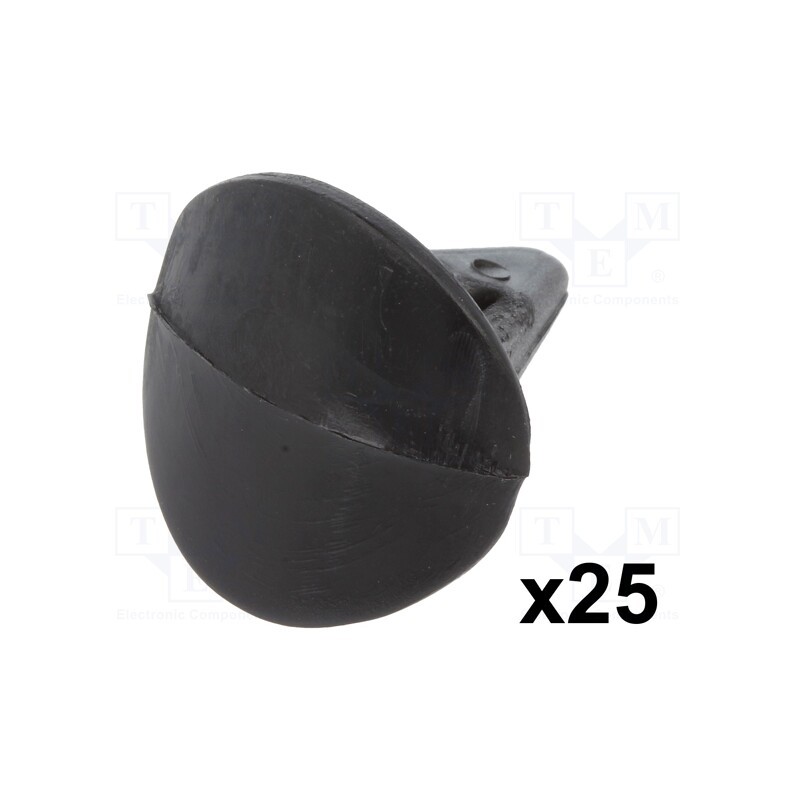 1 pcg x ROMIX - 10134 - Trim clip, 25pcs, Fiat, OEM: 7684263, L: 17.3mm, polyamide, black