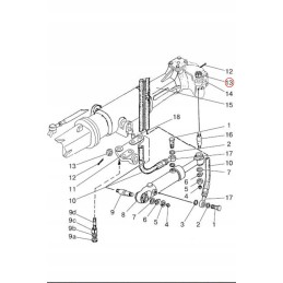 C63 pin nut of the mtz pronar steering actuator