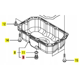 Yanmar oil pan plug vio10 vio27 sv15 sv22
