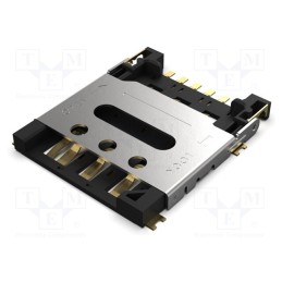 2 pcs x Global Connector Technology (GCT) - SIM8060-6-0-14-00-A - Connector: for cards, Nano SIM, with hinged cover, SMT, PIN: 6