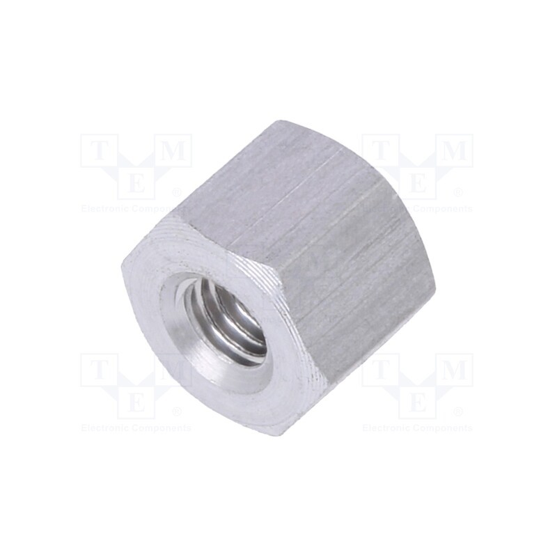 10 pcs x DREMEC - 135X05 - Screwed spacer sleeve, 5mm, Int.thread: M3, hexagonal, aluminium