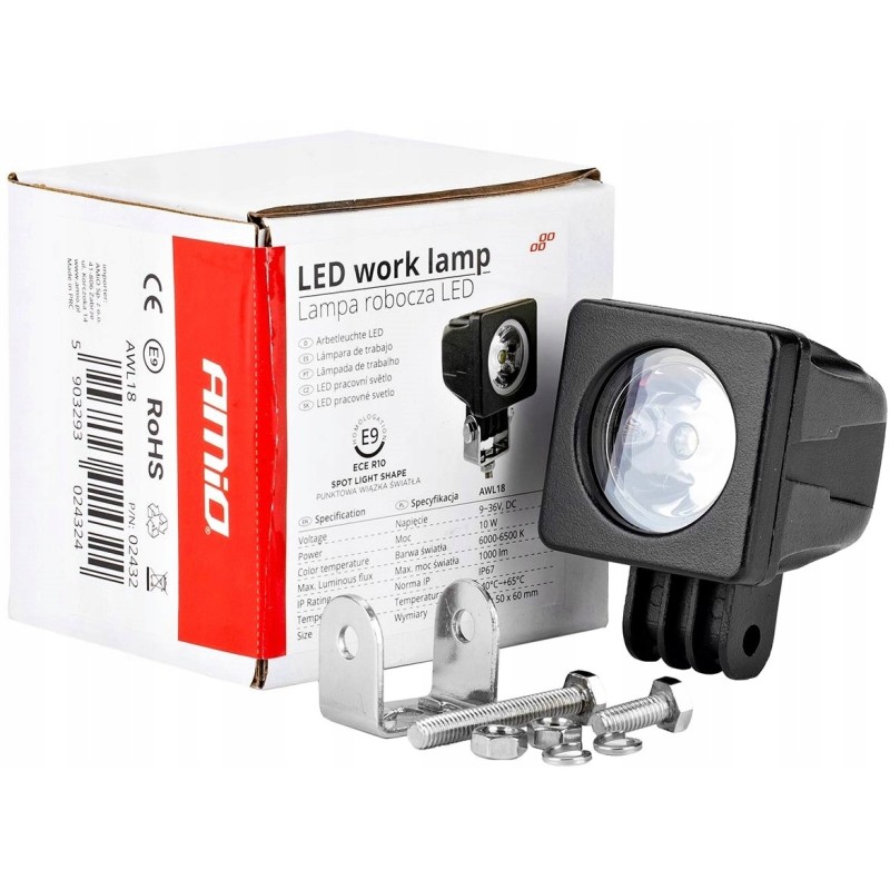 Halogen work lamp searchlight 9 36v led 50x50mm