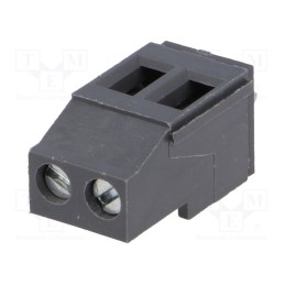 2 pcs x NINIGI - TB-5.0-P-2P2-GY - PCB terminal block, angled 90°, 5mm, ways: 2, on PCBs, 0.5÷4mm2