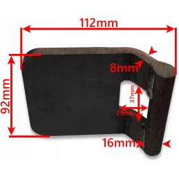 Reinforced hinge of the lower side, opening with a 25mm rod