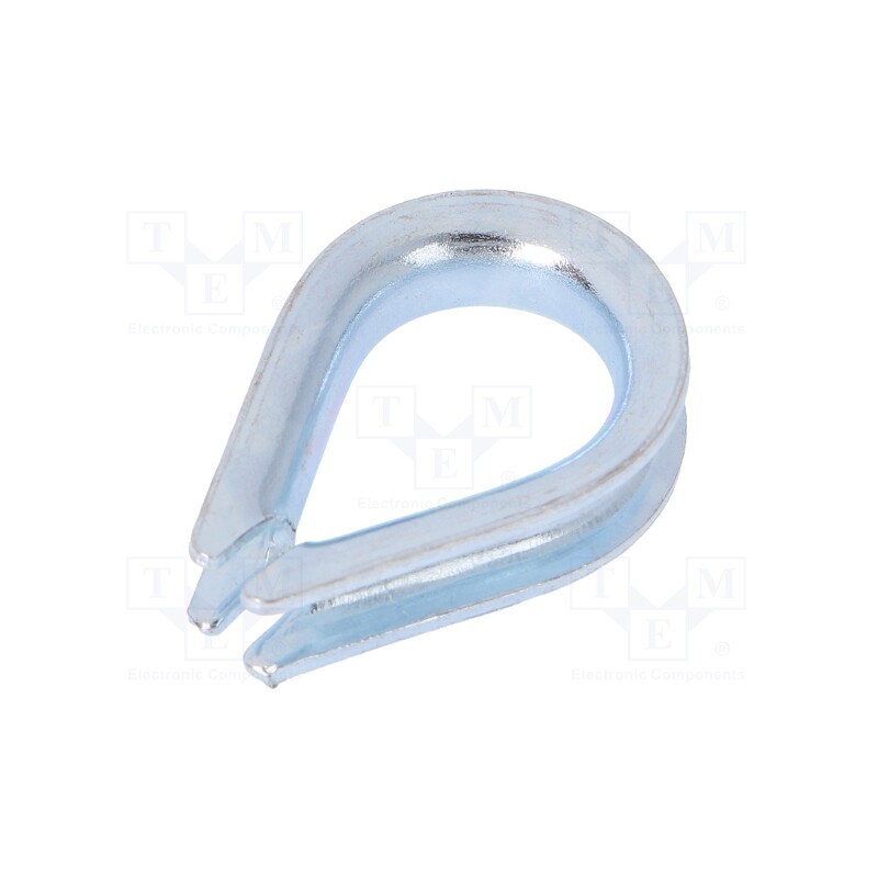 10 pcs x DROMET - KU.4 - Thimble for rope, steel, for rope, Ørope: 4mm, zinc, DIN 6899B