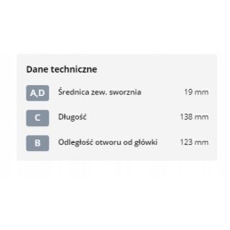 Pin with handle 19 x 123 mm kramp z519123kr