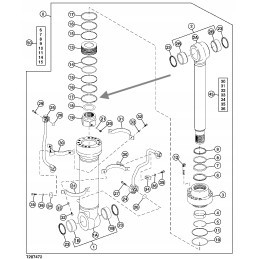 Hydraulic cylinder seal j deere at264248