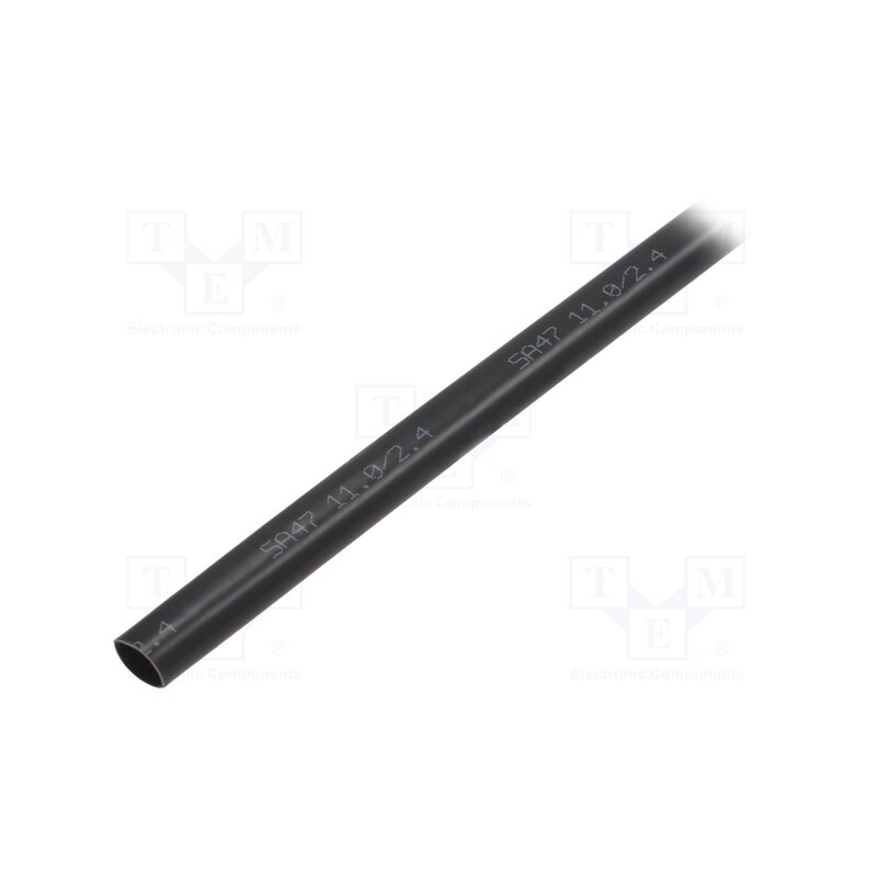 1 pcs x HELLERMANNTYTON - 301-10022 - Heat shrink sleeve, glued, 4: 1, 11mm, L: 1.2m, black