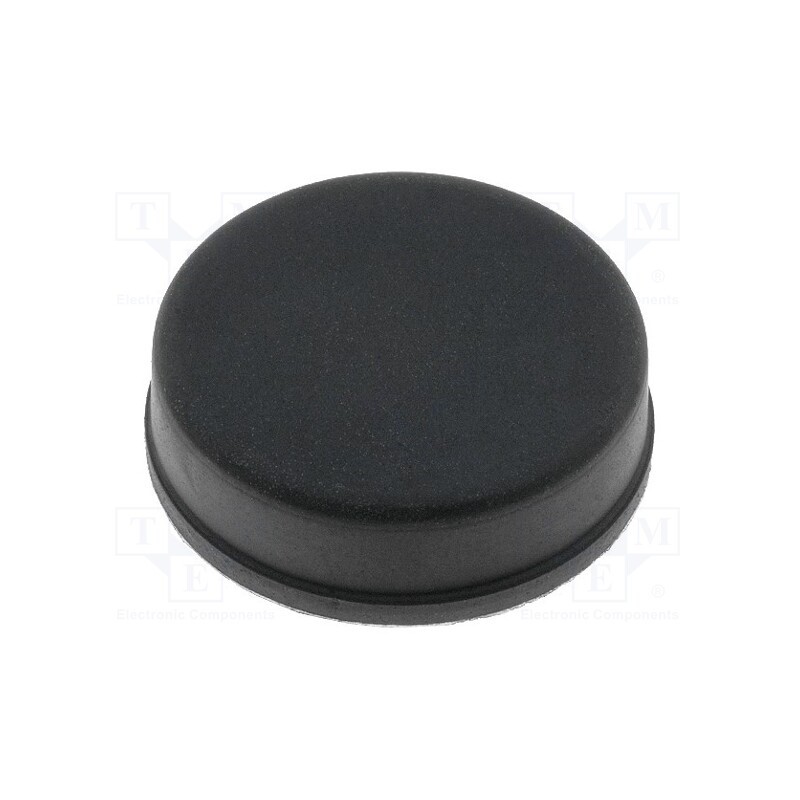 10 pcs x FIX&FASTEN - FIX-RF-008 - Self-adhesive foot, black, rubber, A: 20mm, B: 19mm, E: 6mm