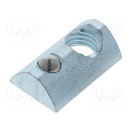 10 pcs x FATH - 96008 - Nut, for profiles, Width of the groove: 8mm, steel, zinc, T-slot