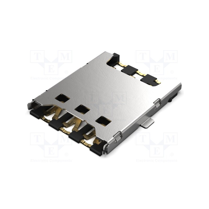 2 pcs x Global Connector Technology (GCT) - SIM8055-6-1-14-01-A - Connector: for cards, Nano SIM, push-pull,with peg, SMT, PIN: 