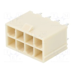 2 pcs x MOLEX - 39288080 - Socket, wire-board, male, Mini-Fit Jr, 4.2mm, PIN: 8, THT, 9A, tinned