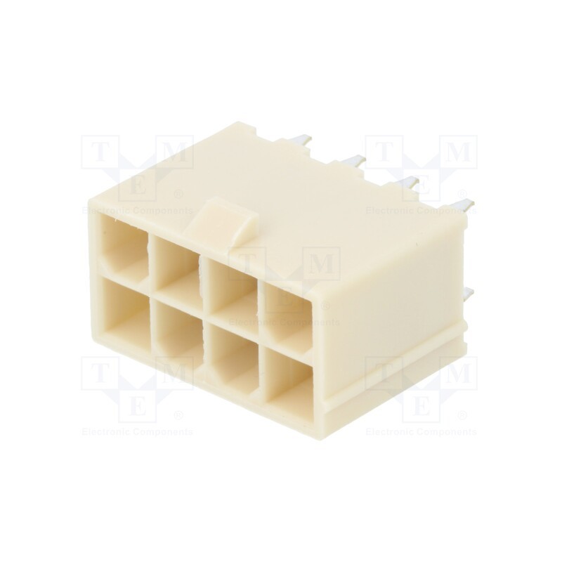 2 pcs x MOLEX - 39288080 - Socket, wire-board, male, Mini-Fit Jr, 4.2mm, PIN: 8, THT, 9A, tinned