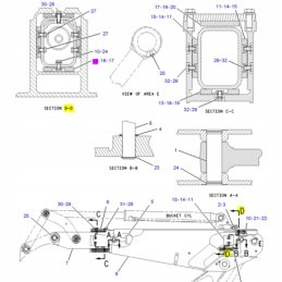 Rear arm extension slide, thickness 15 2mm cat 438c 426c 442d 428 1873827 1720085