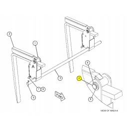CVA pin for mounting the forks of a backhoe loader Cat