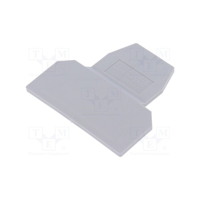 2 pcs x PHOENIX CONTACT - D-UKK 3/5 2770024 - End piece, grey, polyamide, UKK5