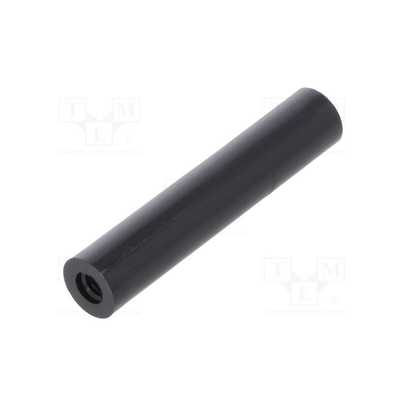 10 pcs x DREMEC - 187RDX40 - Spacer sleeve, cylindrical, polyamide, M4, L: 40mm, Øout: 8mm, black