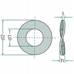 Spring galvanized washer 19 mm din 137 granite