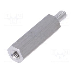 10 pcs x DREMEC - 235X20 - Screwed spacer sleeve, 20mm, Int.thread: M3, Ext.thread: M3